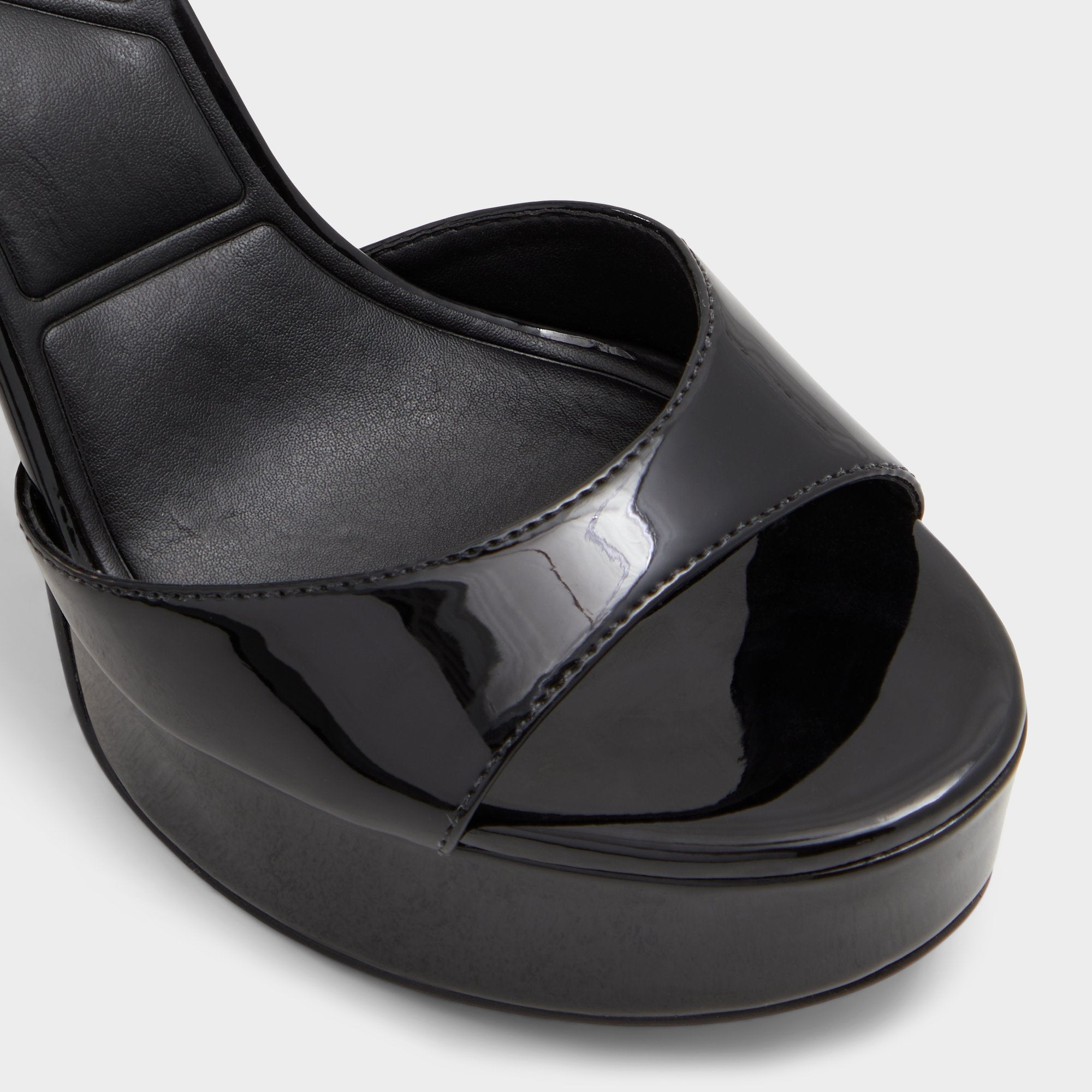 Valoria Black Women's Platform sandals - Strappy heeled sandal, Platform