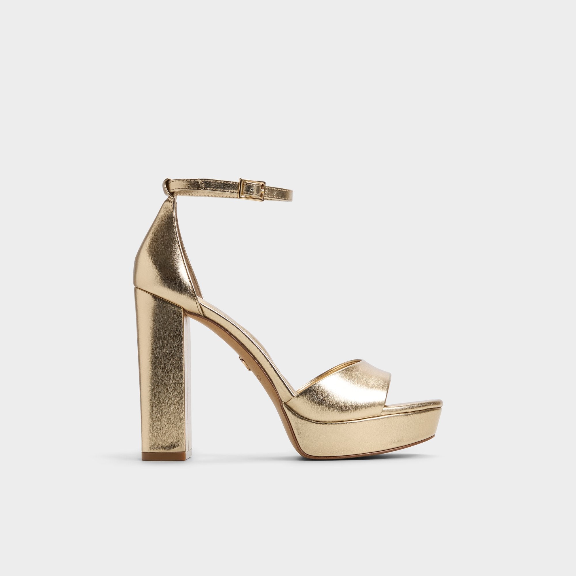 Enaegyn 2.0 in Gold - Strappy heeled sandal, Platform