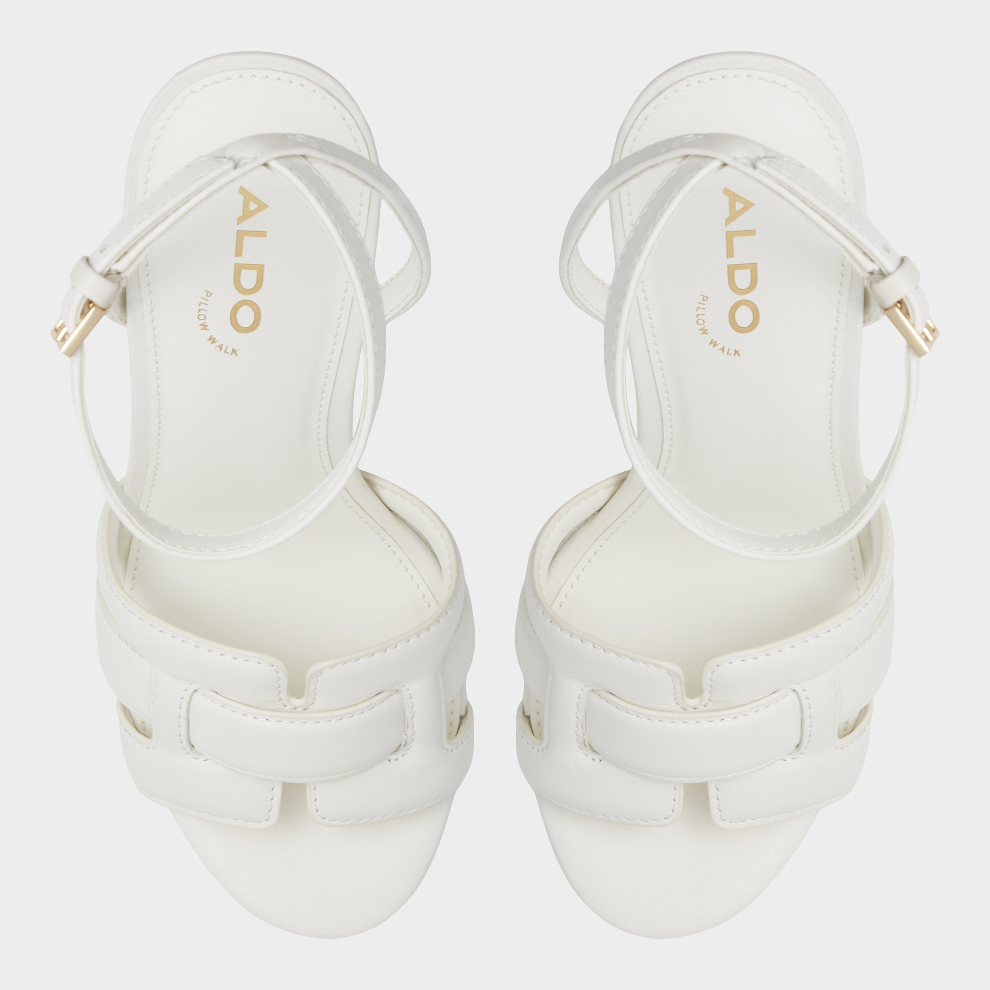 Valaberel Open White Women's Platform sandals - Strappy heeled sandal, Platform