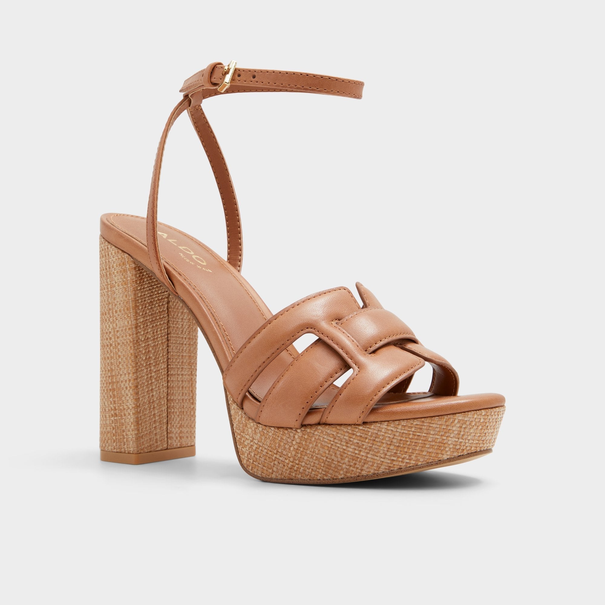 Valaberel Medium Brown Women's Platform sandals - Strappy heeled sandal, Platform