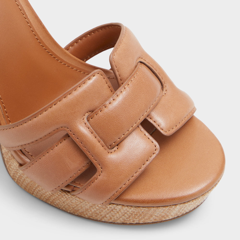 Valaberel Medium Brown Women's Platform sandals - Strappy heeled sandal, Platform