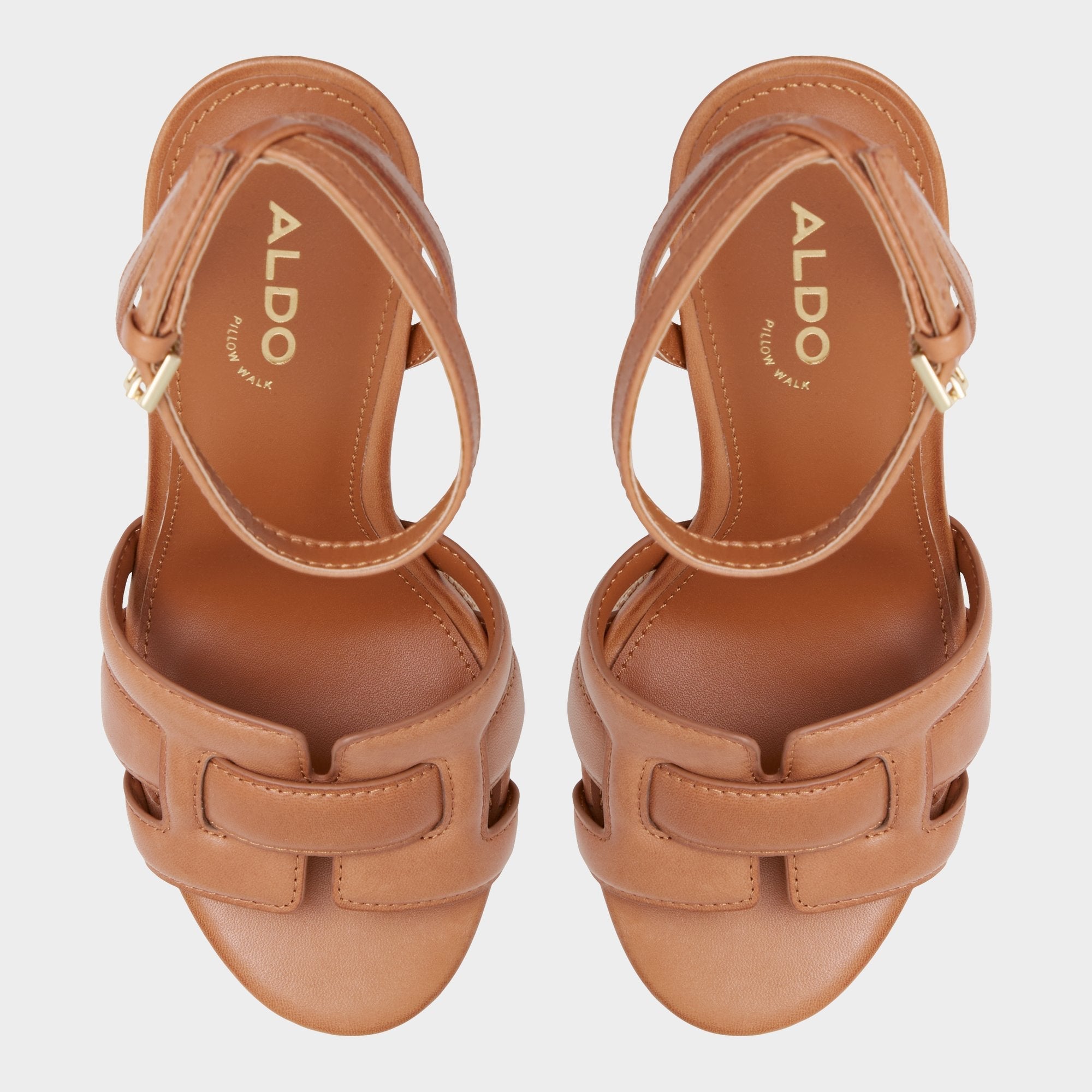 Valaberel Medium Brown Women's Platform sandals - Strappy heeled sandal, Platform