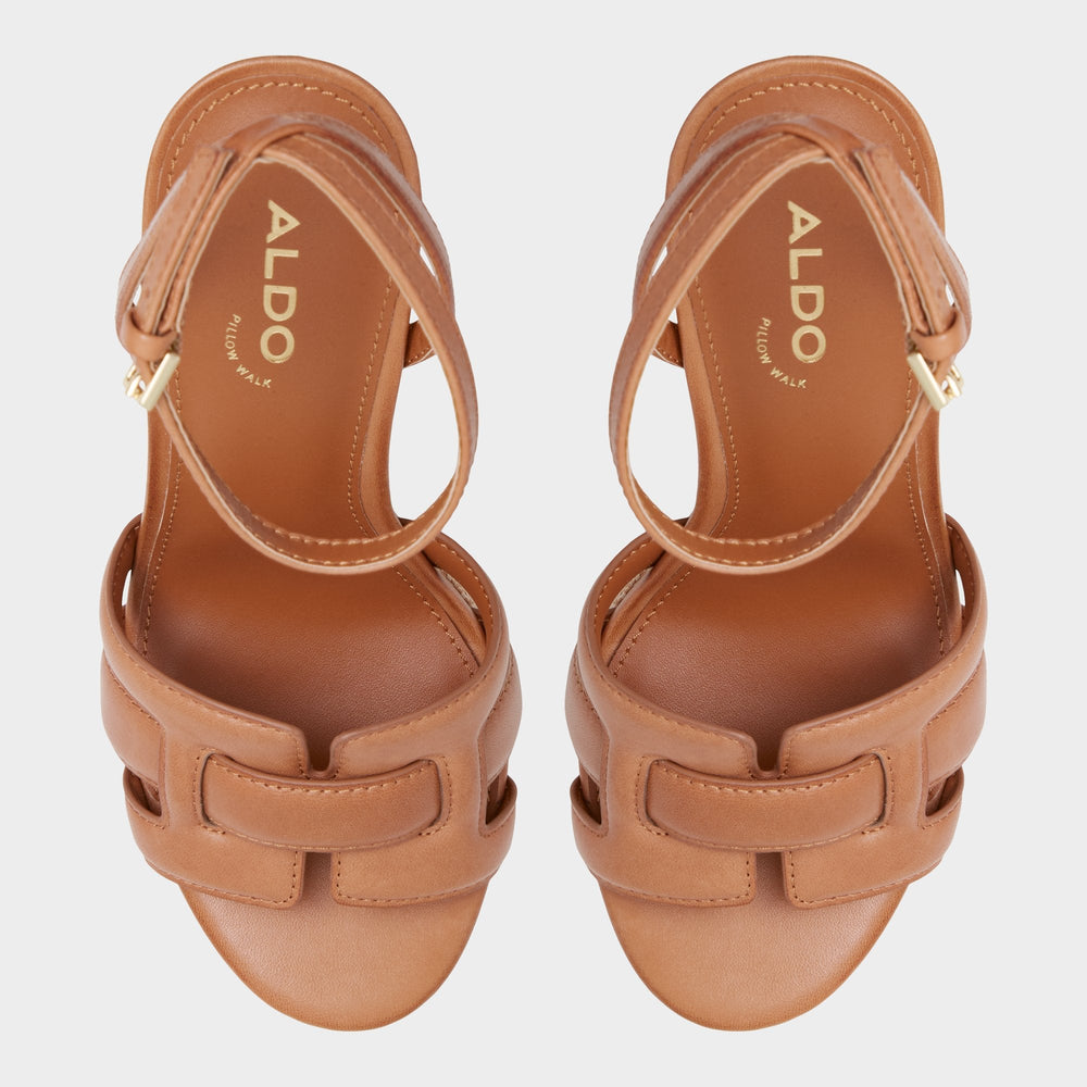 Valaberel Medium Brown Women's Platform sandals - Strappy heeled sandal, Platform
