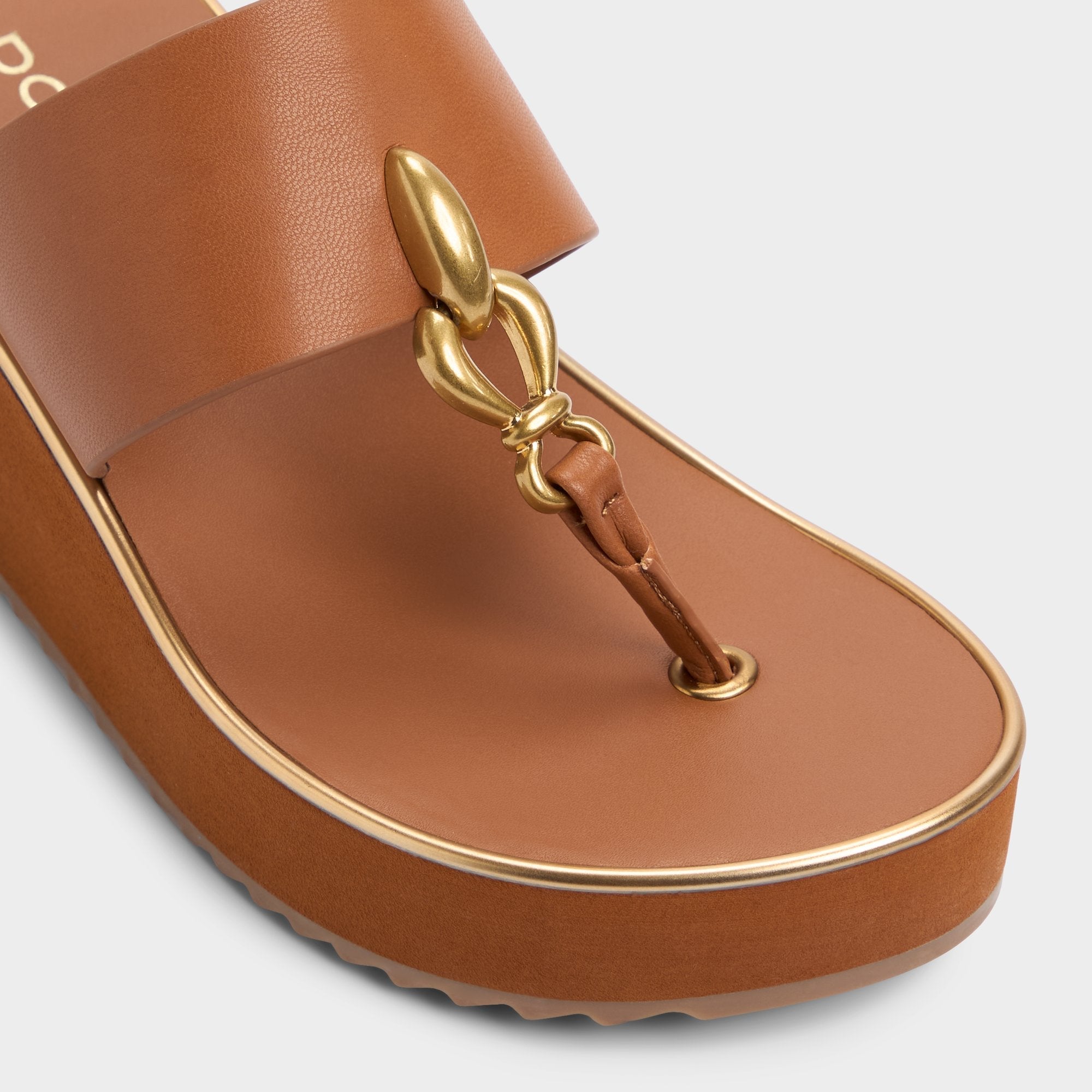 Penelopy Medium Brown Women's Platform sandals - Wedge sandal, Wedge heel