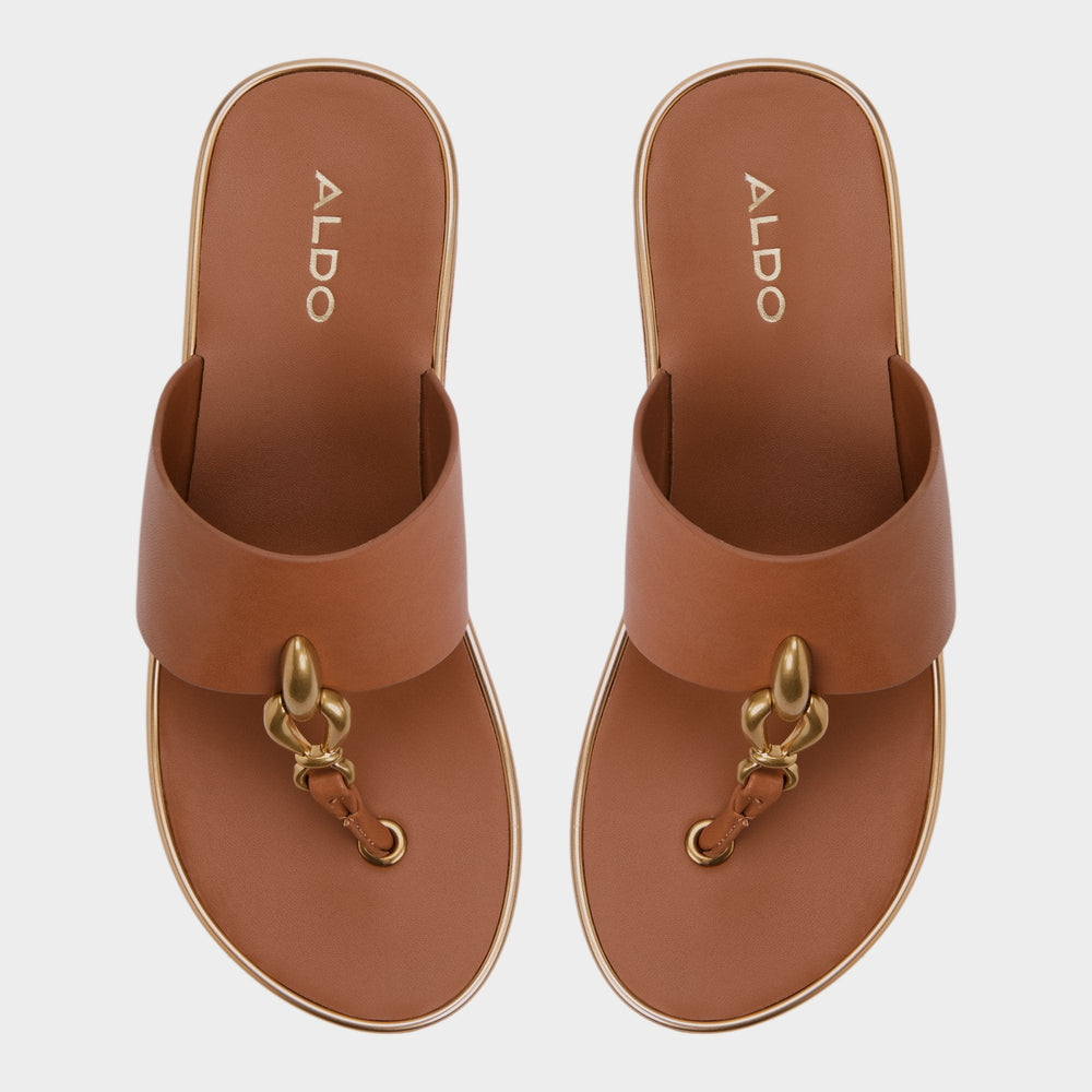 Penelopy Medium Brown Women's Platform sandals - Wedge sandal, Wedge heel