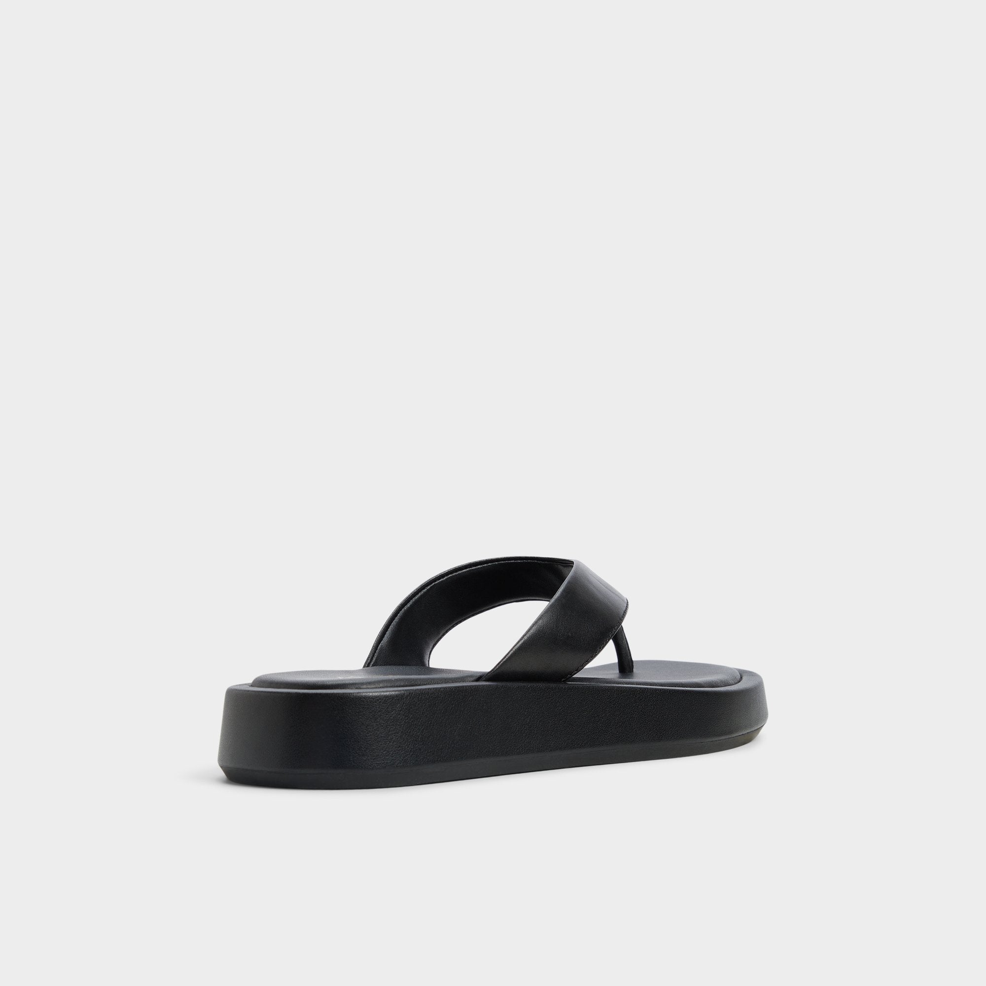 Grettle Black Women's Flats - Flip flop, Flatform