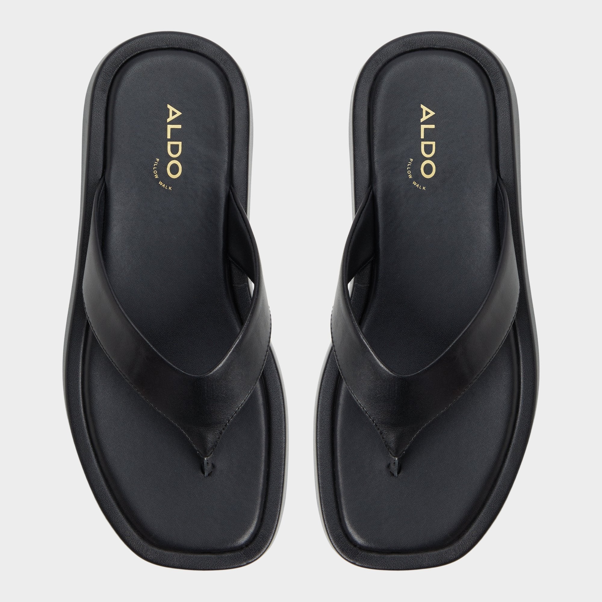 Grettle Black Women's Flats - Flip flop, Flatform