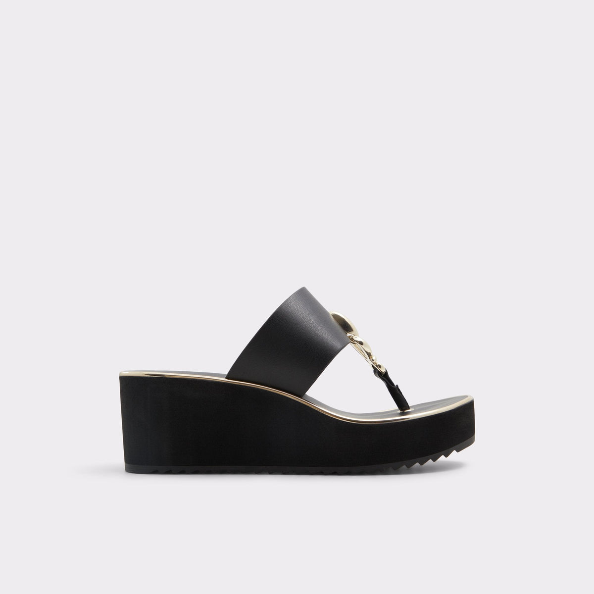Penelopy Black Women's Wedges - Wedge sandal, Wedge heel