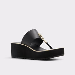 Penelopy Black Women's Wedges - Wedge sandal, Wedge heel
