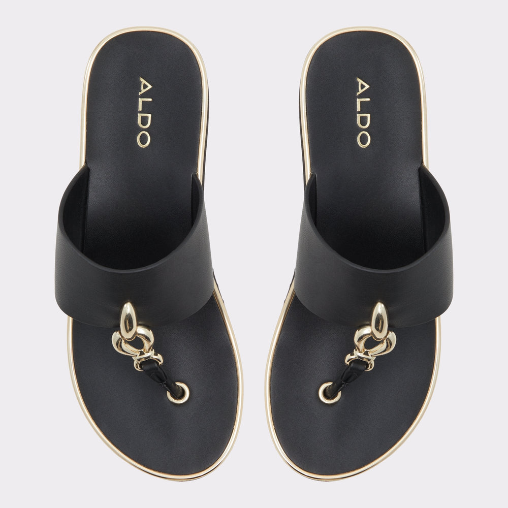 Penelopy Black Women's Wedges - Wedge sandal, Wedge heel