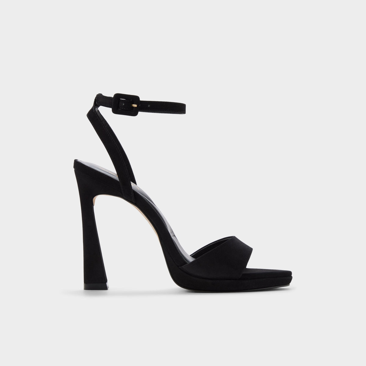 Ivette in Black - Heeled sandal, Platform