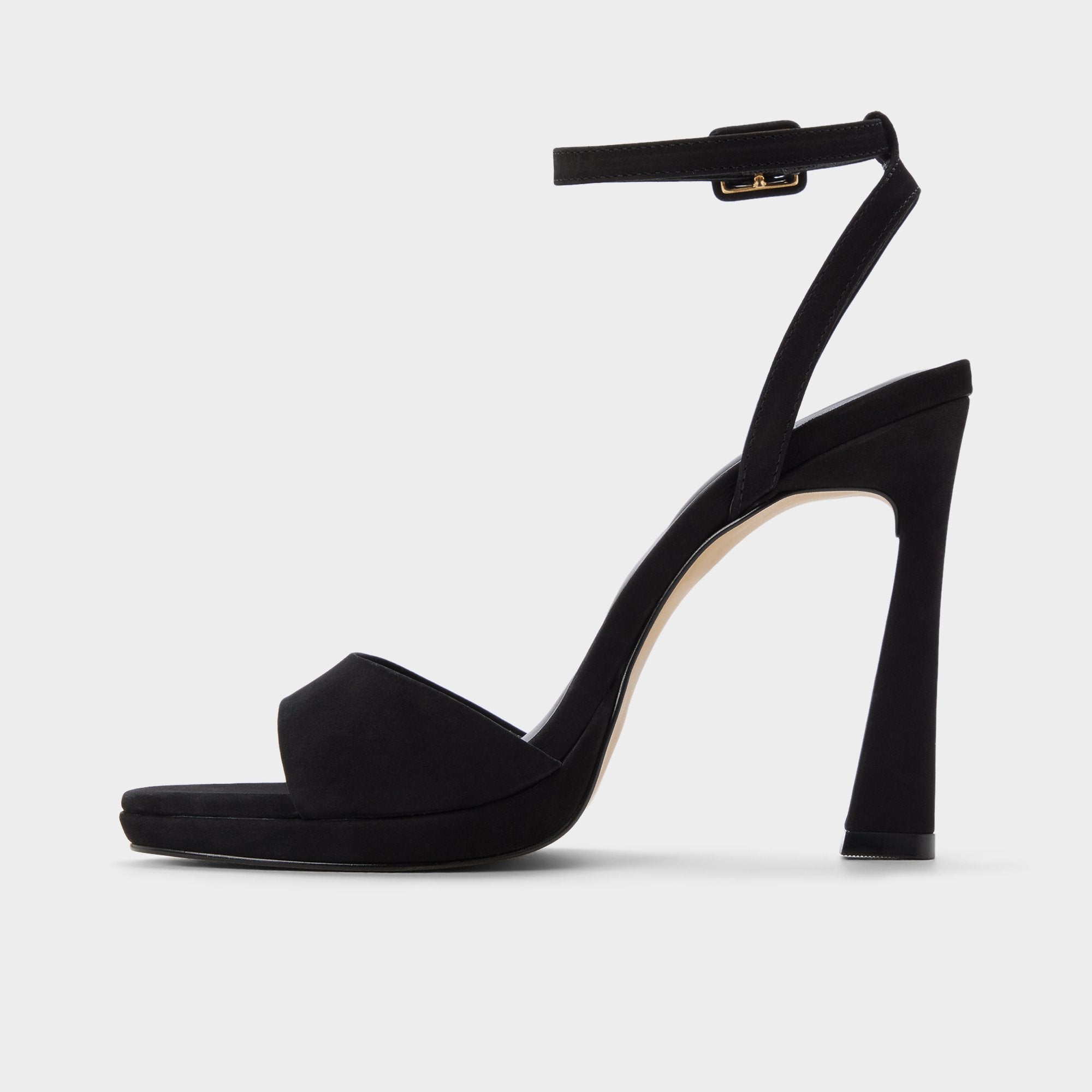 Ivette in Black - Heeled sandal, Platform