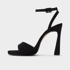 Ivette in Black - Heeled sandal, Platform
