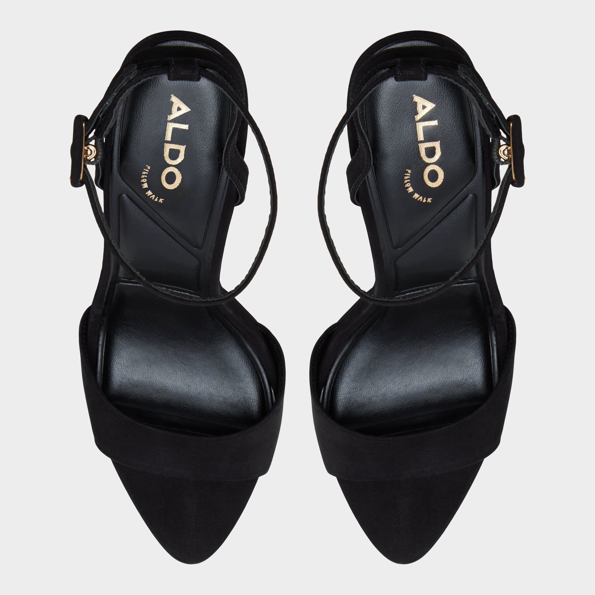 Ivette in Black - Heeled sandal, Platform