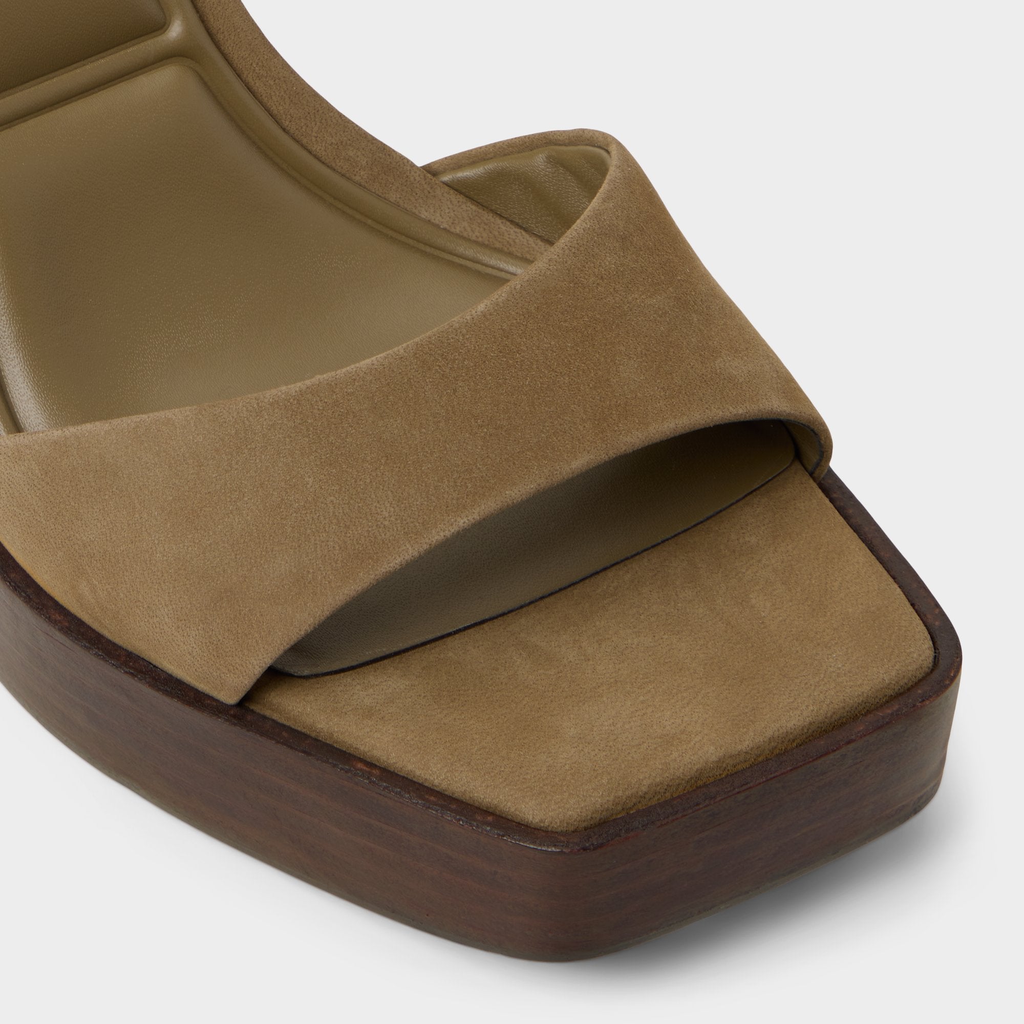 Lothon in Other Green - Strappy heeled sandal, Platform