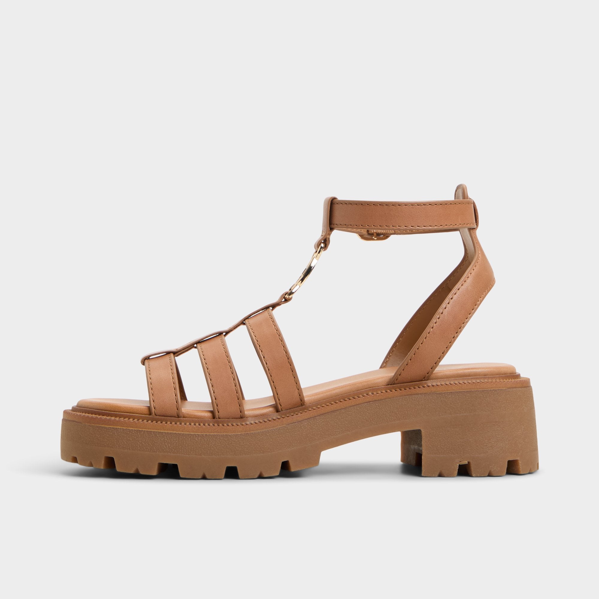 Lamington Medium Brown Women's Strappy sandals - Gladiator sandal, Lug sole