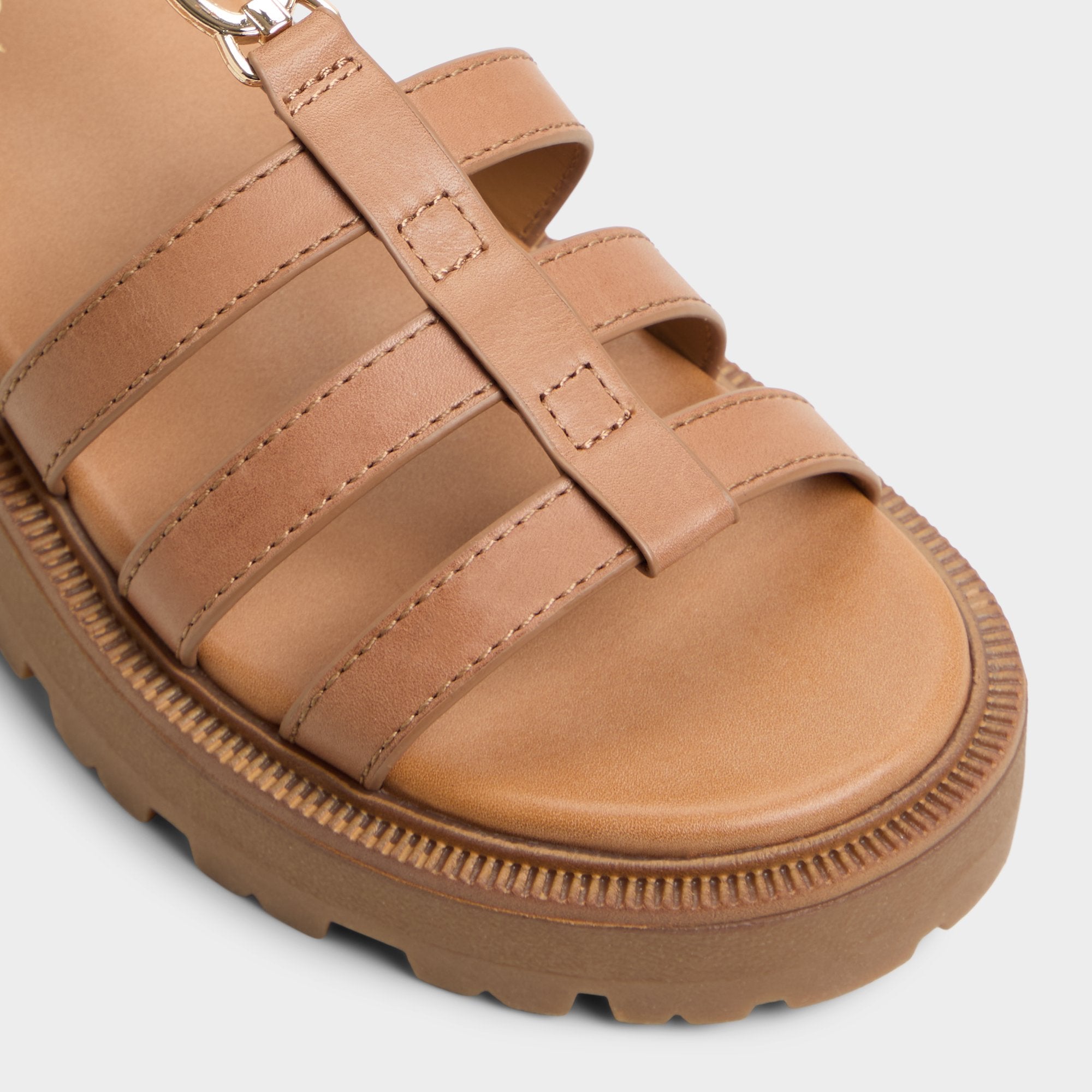 Lamington Medium Brown Women's Strappy sandals - Gladiator sandal, Lug sole