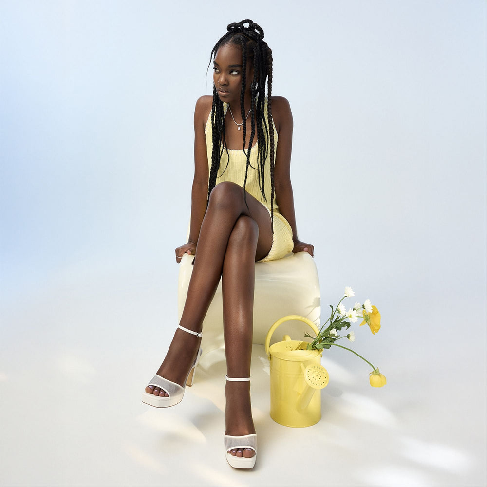Chicglimmer Other White Women's Platform sandals - Strappy heeled sandal, Block heel