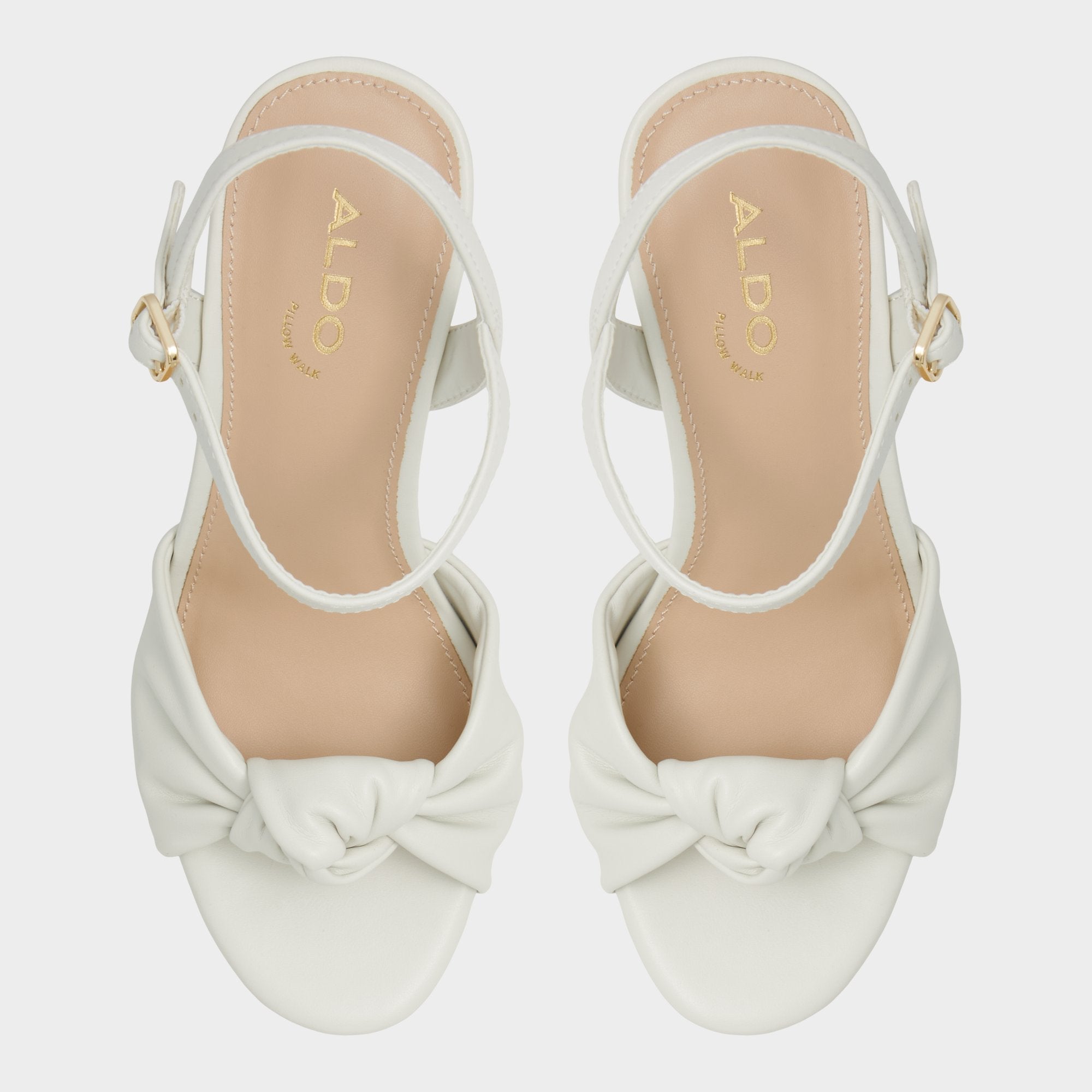 Ulialdan White/Bone Women's Platform sandals - Strappy heeled sandal, Platform