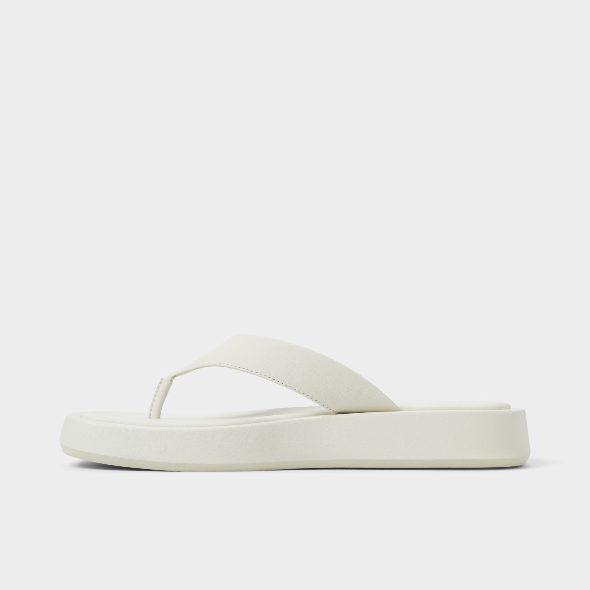 Grettle White/Bone Women's Flats - Flip flop, Flatform