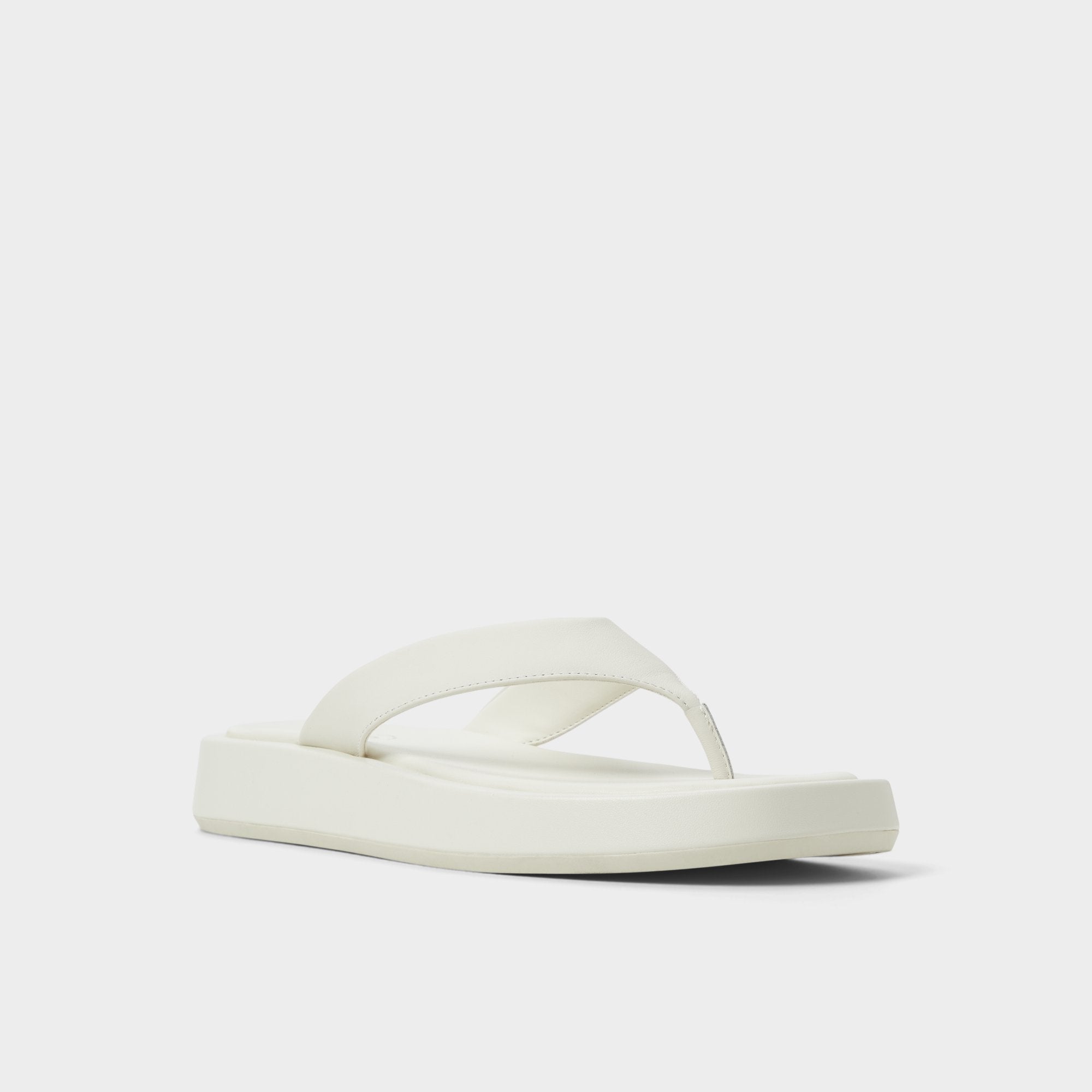 Grettle White/Bone Women's Flats - Flip flop, Flatform