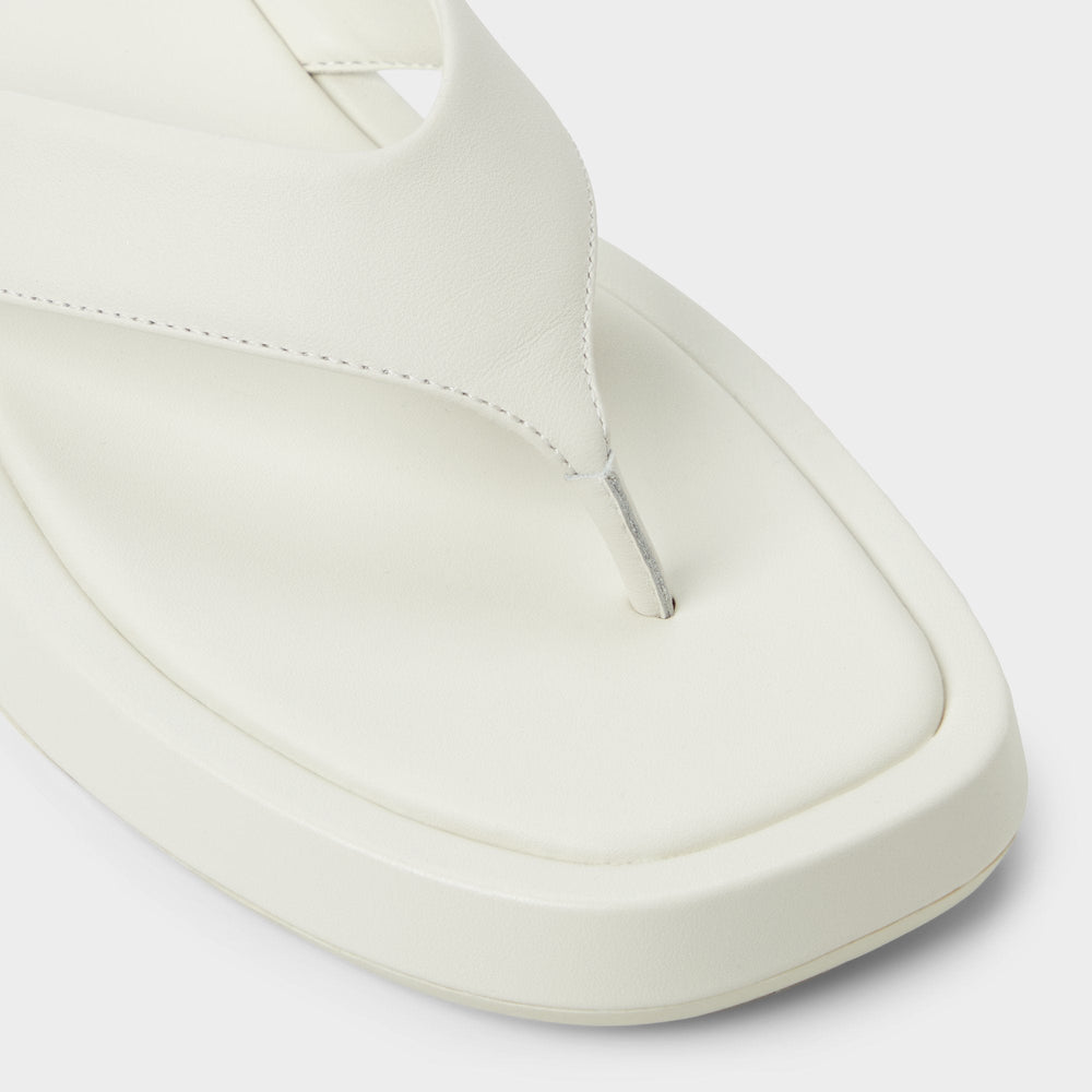 Grettle White/Bone Women's Flats - Flip flop, Flatform