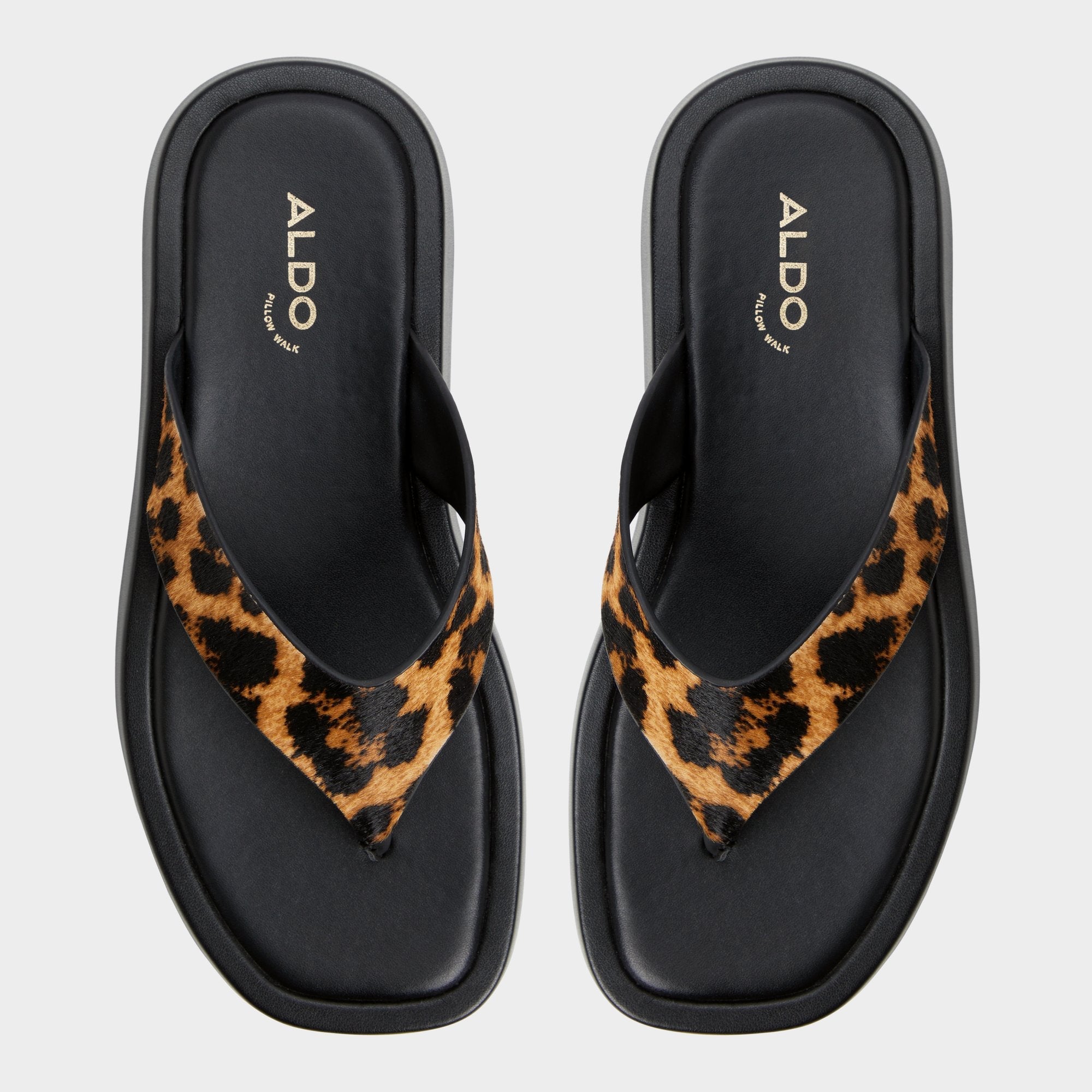 Grettle Brown Multi Women's Flats - Flip flop, Platform