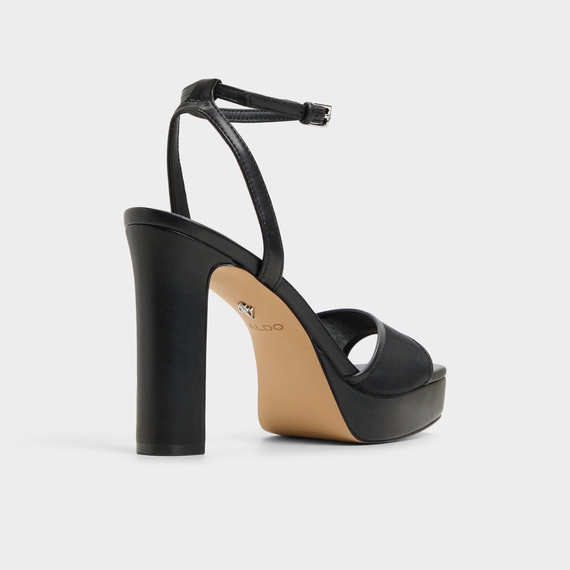 Chicglimmer Black Women's Platform sandals - Strappy heeled sandal, Block heel
