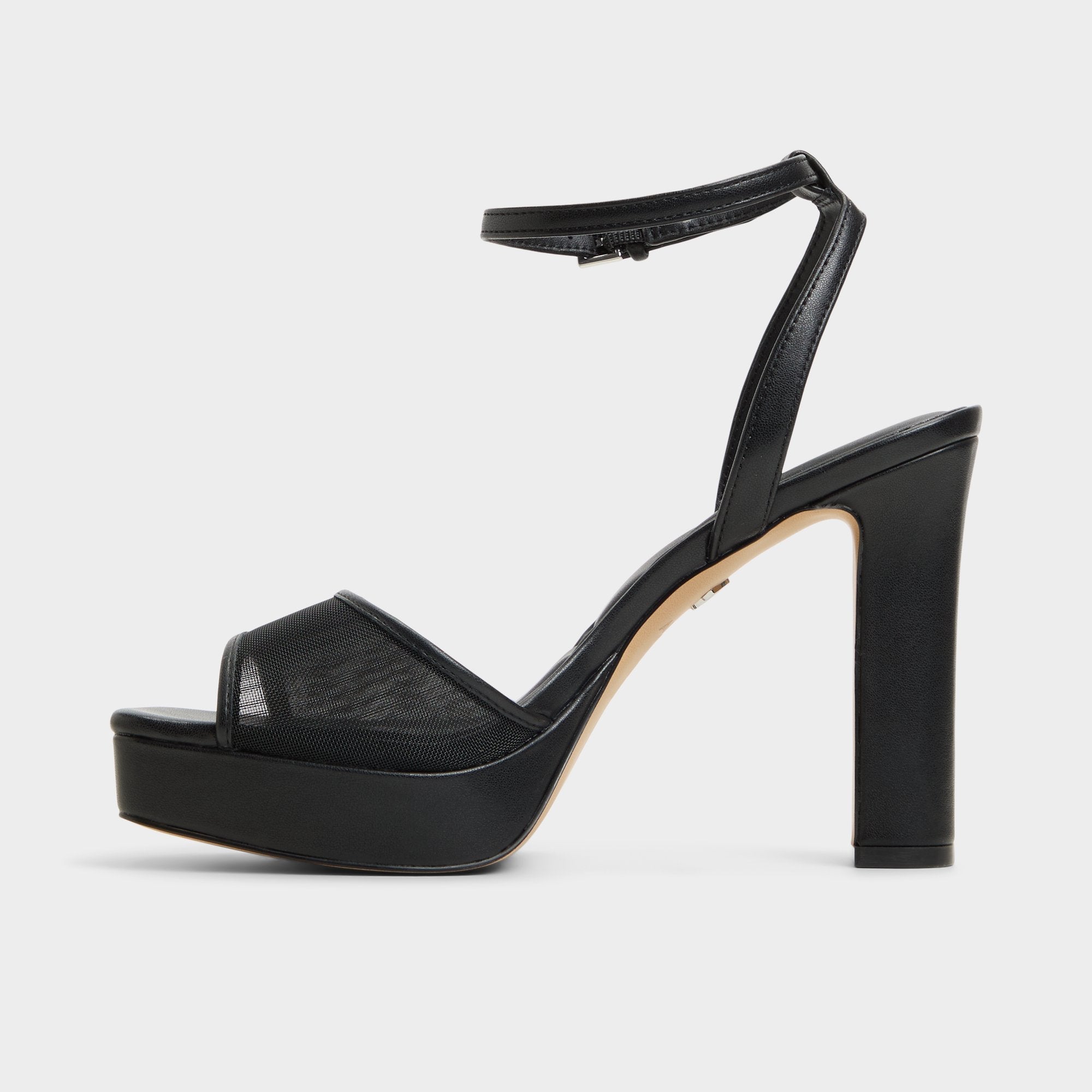 Chicglimmer Black Women's Platform sandals - Strappy heeled sandal, Block heel