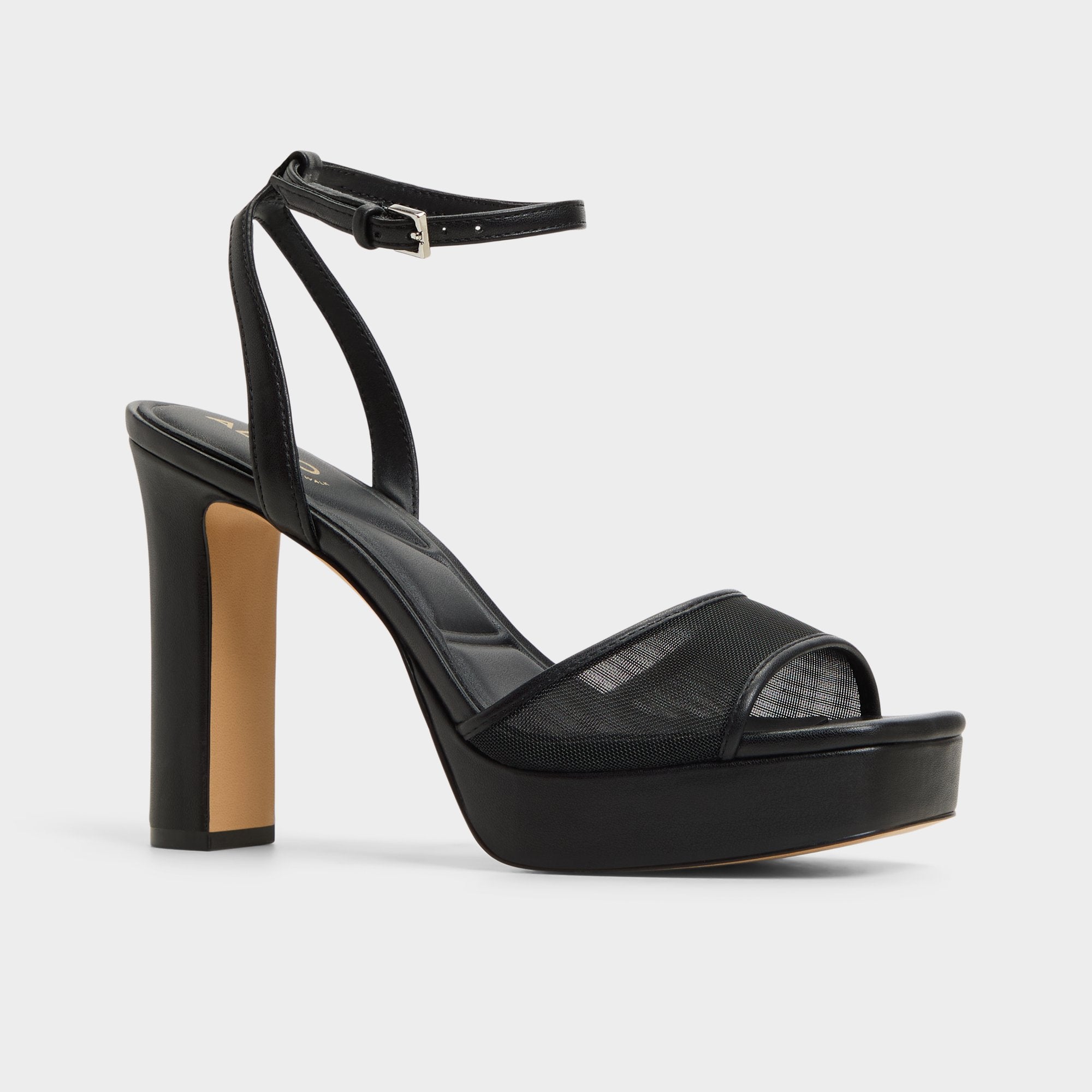 Chicglimmer Black Women's Platform sandals - Strappy heeled sandal, Block heel