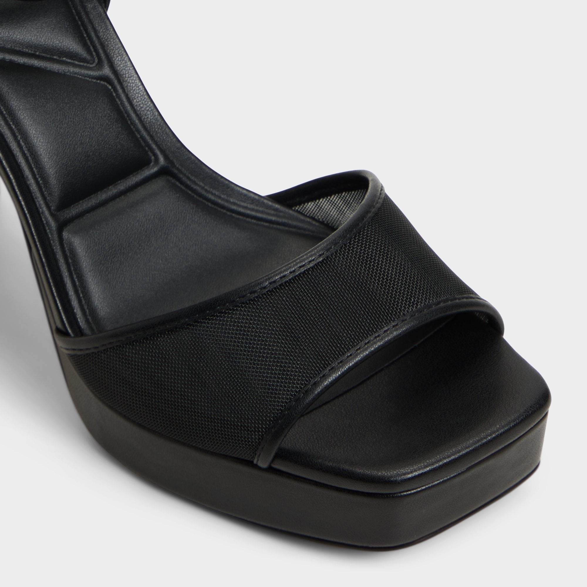 Chicglimmer Black Women's Platform sandals - Strappy heeled sandal, Block heel
