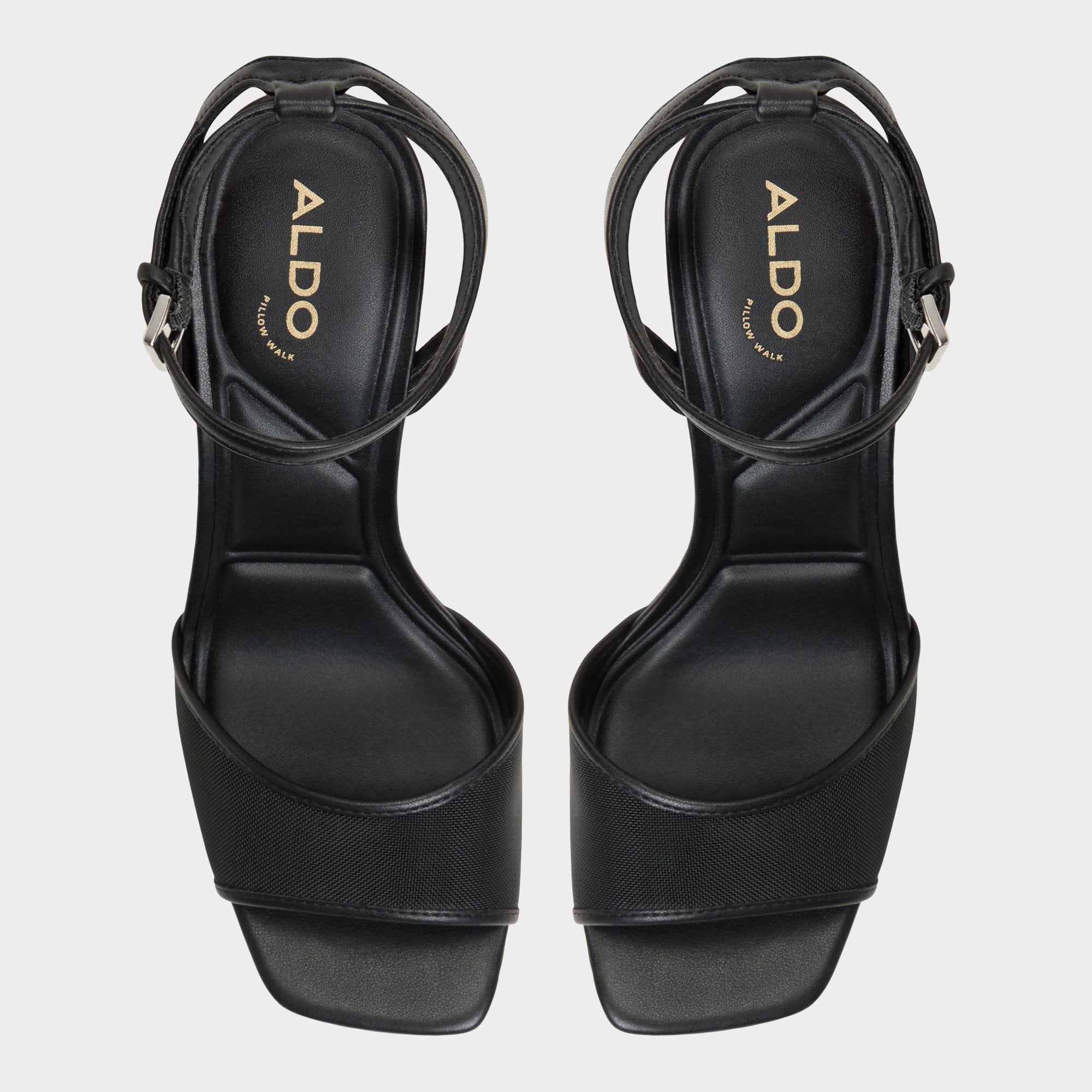 Chicglimmer Black Women's Platform sandals - Strappy heeled sandal, Block heel