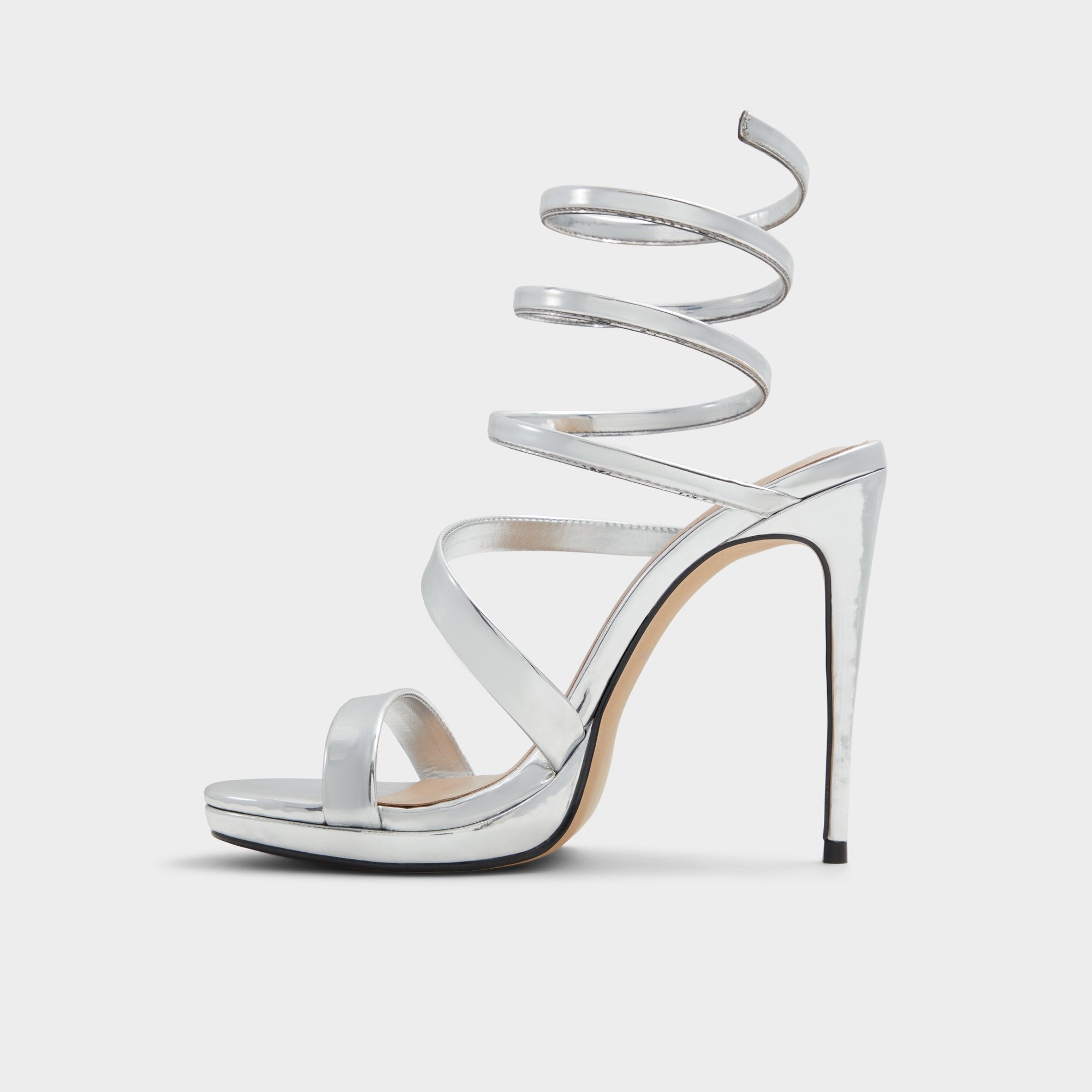Katswirl in Silver - Strappy sandal, Stiletto platform
