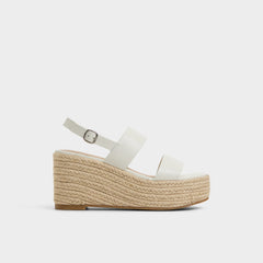 Keoni Open White Women's Platform sandals - Wedge sandal