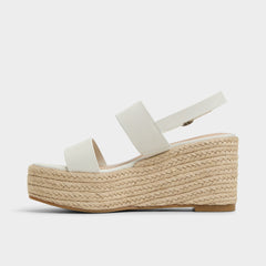 Keoni Open White Women's Platform sandals - Wedge sandal