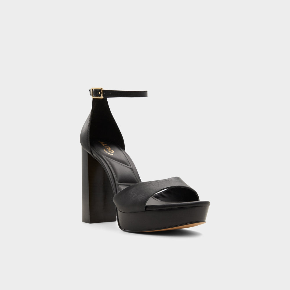 Enaegyn2.0 Black Women's Platform sandals - Strappy heeled sandal, Platform