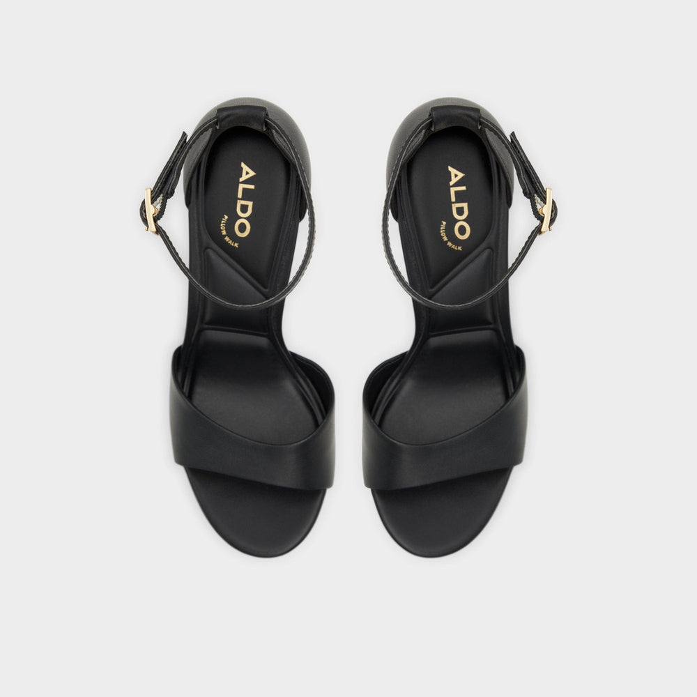 Enaegyn2.0 Black Women's Platform sandals - Strappy heeled sandal, Platform