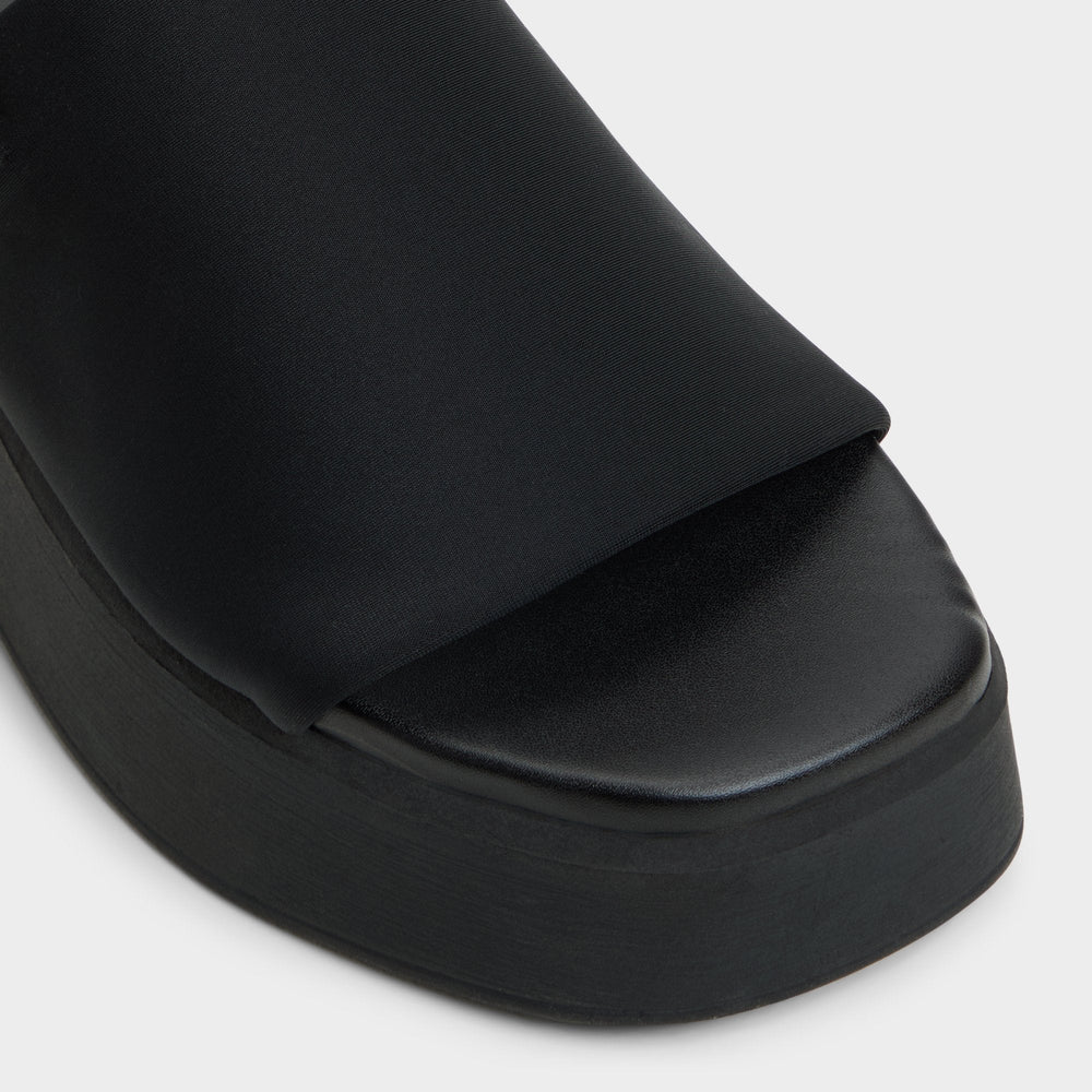 Yassa Black Women's Wedges - Wedge sandal