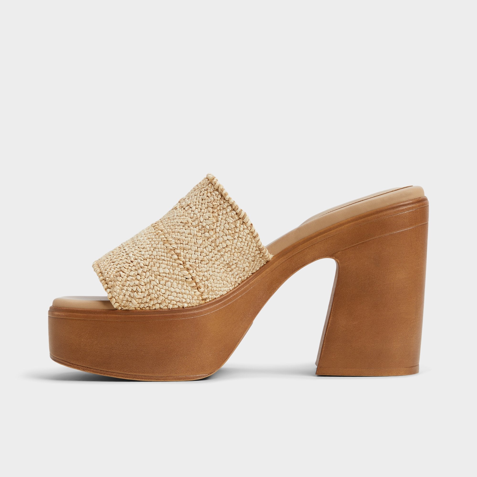 Maysee Natural Women's Platform sandals - Heeled mule, Platform