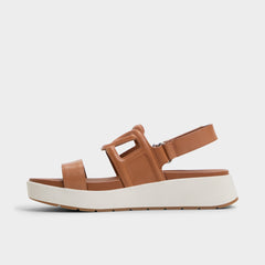 Onuvia Medium Brown Women's Footbed sandals - Footbed sandal, Flatform
