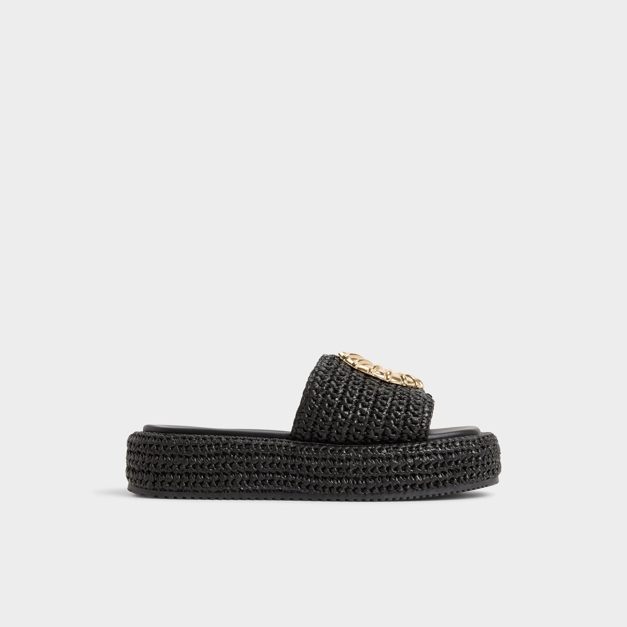 Justbeachy Black Women's Platform sandals - Flatform sandal