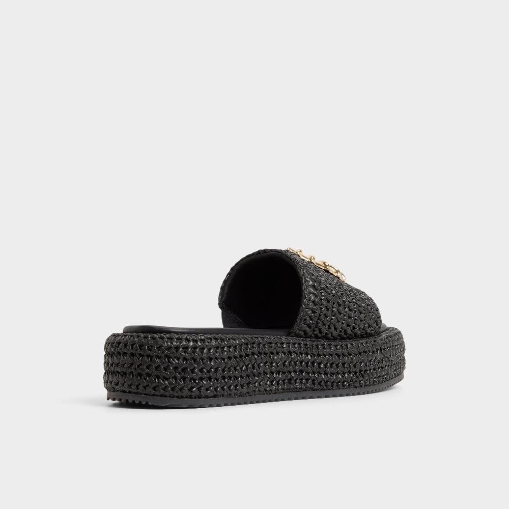 Justbeachy Black Women's Platform sandals - Flatform sandal