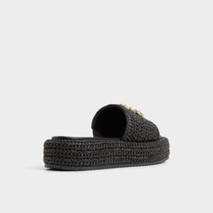 Justbeachy Black Women's Platform sandals - Flatform sandal