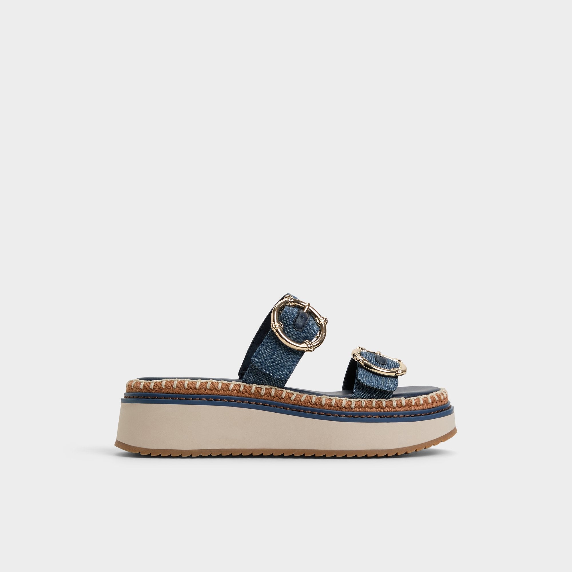 Kaeithien Dark Blue Women's Platform sandals - Slide sandal