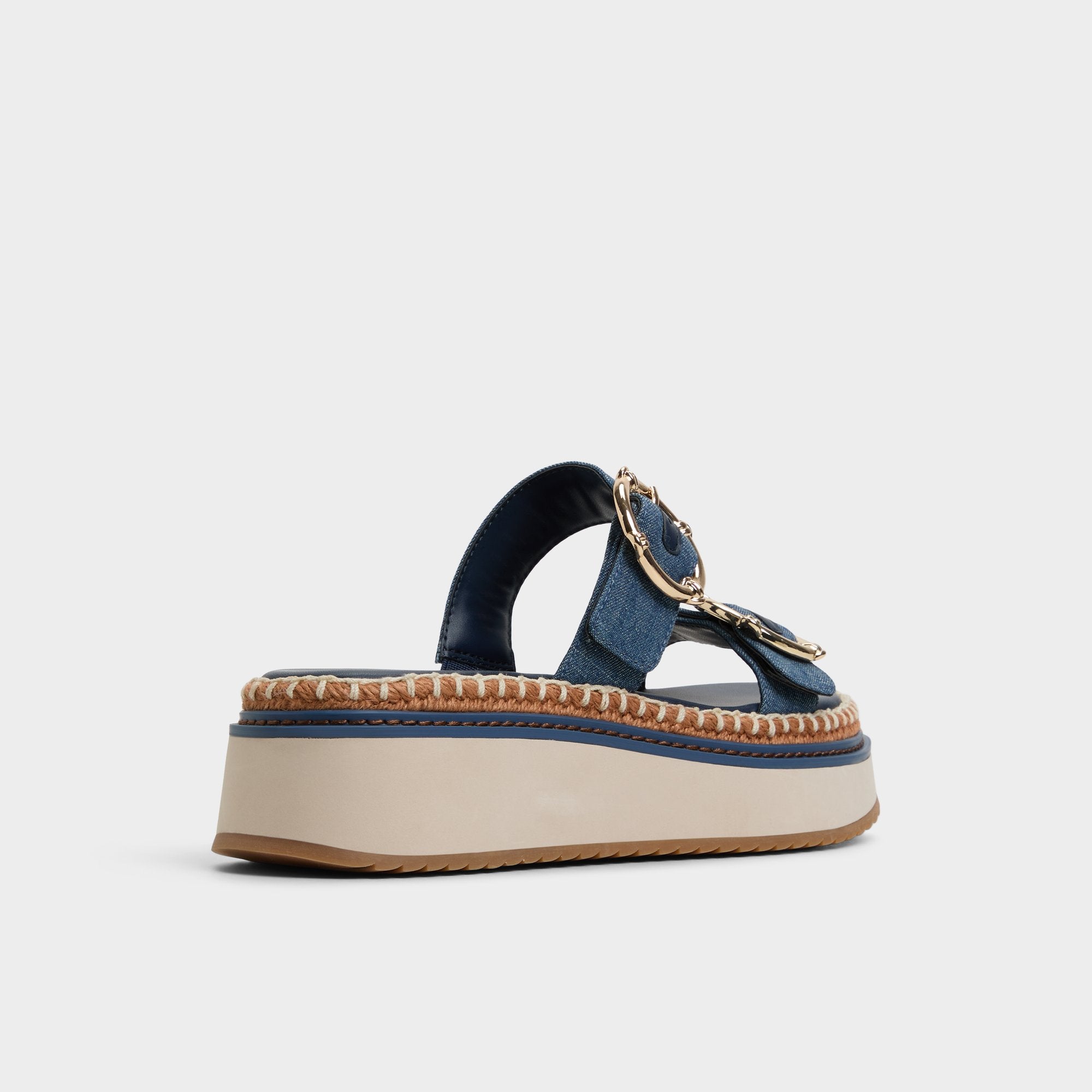 Kaeithien Dark Blue Women's Platform sandals - Slide sandal