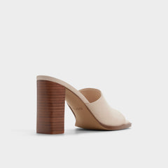 Re in Sophia Other Beige - Heeled mule, Block heel