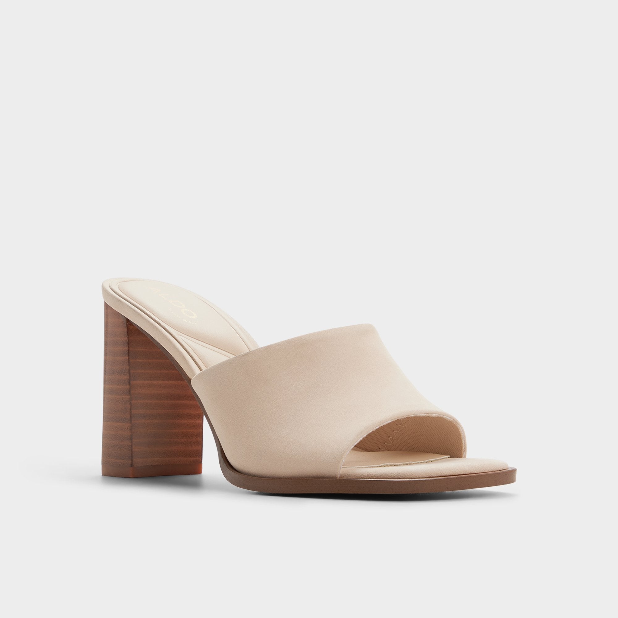 Re in Sophia Other Beige - Heeled mule, Block heel