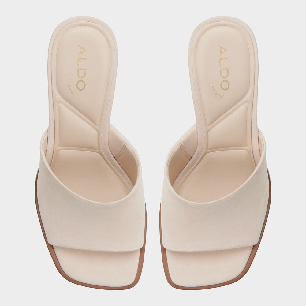 Re in Sophia Other Beige - Heeled mule, Block heel