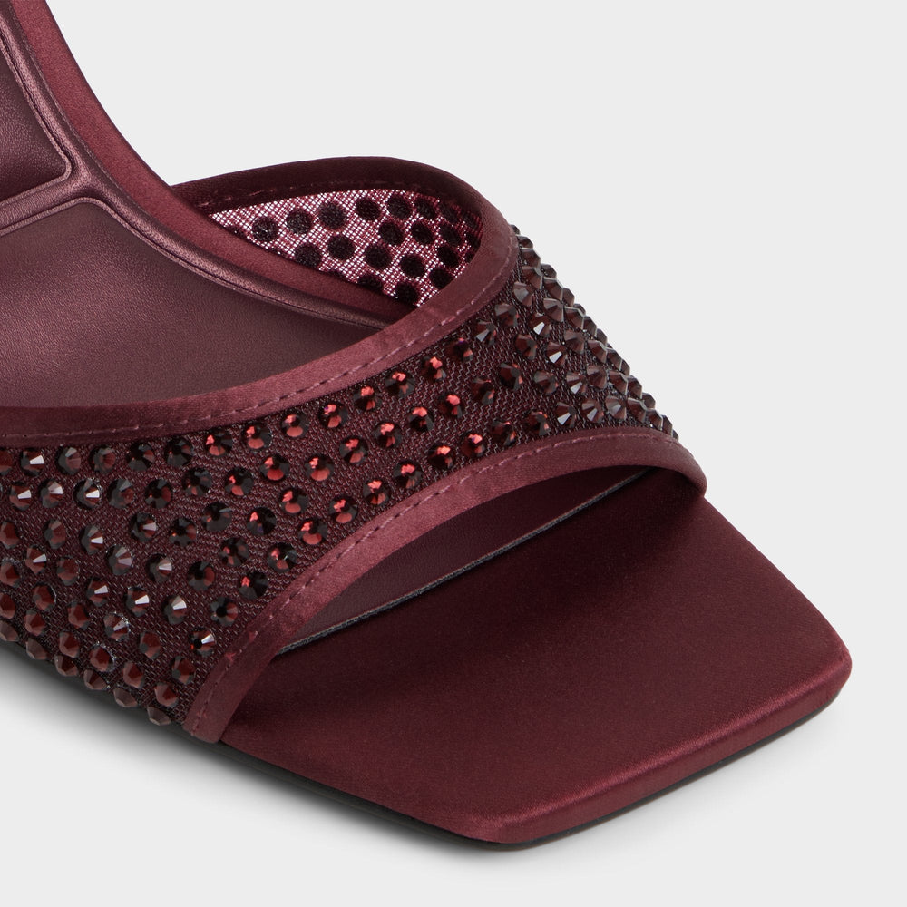 Agatha in Bordo - Heeled mule