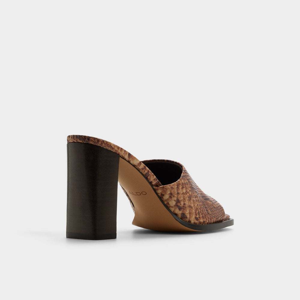 Re in Sophia Brown Multi14190695 - Heeled mule, Block heel